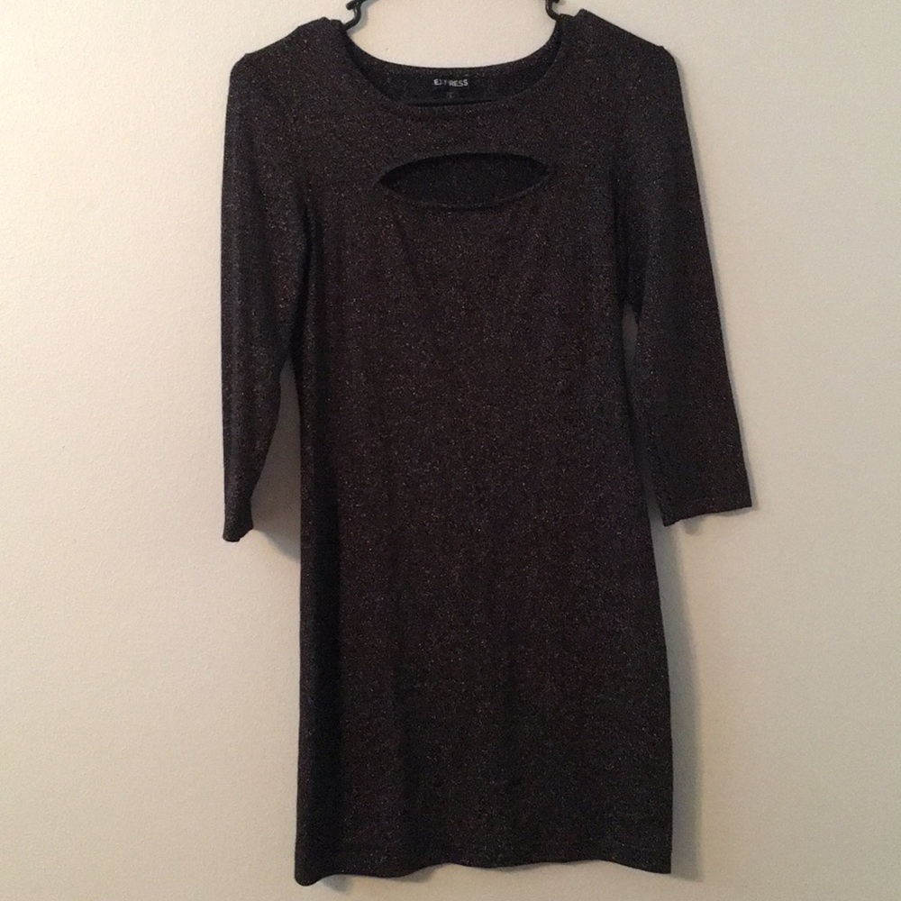 Semi sparkle long sleeve dress.